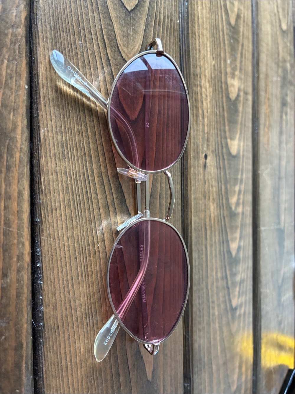 Oval Pinkish Purple Glasses
